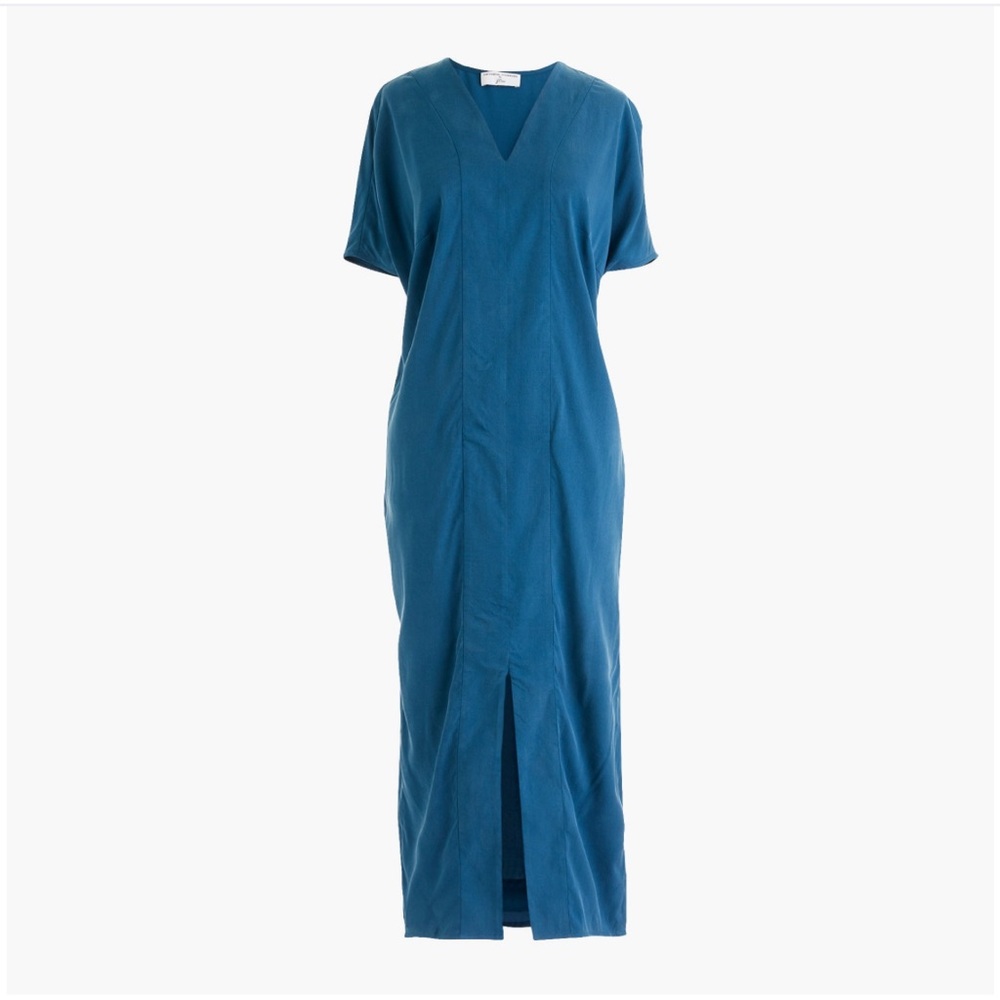 Universal Standard for JCrew Teal Cupro Midi Dress